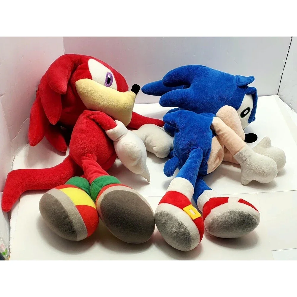 Knuckles Sonic Plush Backpack Lot 20 Inch Stuffed Figure Bags Damaged Straps